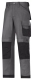 Profesionálne pracovné nohavice SNICKERS Canvas + do pása komfortný zosilnenie Cordurou šedo/čierne