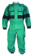 Zateplená pracovná kombinéza KMB LUXUS krytý zips pružné náplety na rukávoch a nohaviciach zeleno/čierna