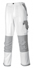 Montérkové nohavice CRAFT PES/BA do pása bielo/sivé