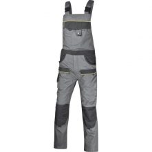 Montérkové nohavice MACH CORPORATE náprsenkové svetlo sivé / tmavo sivé veľkosť L