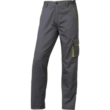 Montérkové nohavice DELTA PLUS MACH 6 PANOSTYLE do pása PES/bavlna rovný strih pútka na opasok sivo/zelené