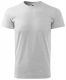 Tričko Malfini Basic 160 bavlnené s viskózou bezšvový strih trupu okrúhly priekrčník silikónová úprava svetlosivý melír
