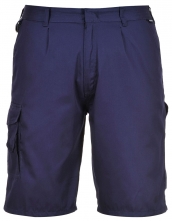 Montérkové krátke nohavice Combat dvojité prešitie PES/bavlna 210g tmavo modré