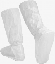 Návlek na obuv MicroMax NS vysoký jednorazový šnúrky PVC podrážka biely