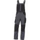 Montérkové nohavice DELTA MACH SPIRIT 2 s náprsenkou a zipsom PES/BA zosilnené kolená a rozkrok sivo/čierne