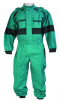 Zateplená pracovná kombinéza KMB LUXUS krytý zips pružné náplety na rukávoch a nohaviciach predĺžená zeleno/čierna