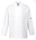 Rondón PW NORWICH Chefs 100% bavlna dlhý rukáv odvetrané podpazušie dvojradový s gombíkmi biely