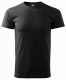 Tričko Malfini Basic 160 bavlnené krátky rukáv bezšvový strih trupu guľatý priekrčník silikónová úprava čierna