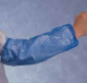 Ochranný rukávnik Shield DA polyetylén jednorazový potravinársky stiahnutý do gumičiek 440 mm biely