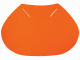 Plachietka k prilbe E-MAN, C6, E6, RANGER textilná chráni tylovú oblasť svietivo oranžová