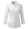 Blúzka Malfini Style 125 bavlnená dámska košeľový golier 3/4 rukáv s vysokou manžetou priliehavý strih biela
