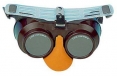 Okuliare OKULA B-B 39 upínacia plastová páska s gumičkou okolo hlavy výklopná zváračská plastová predsádka sivé