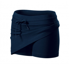 Sukňa Malfini Skirt 2 v 1 sukňa + krátke nohavice BA/elastan strih do A široký pás s gumičkou a šnúrkou tmavo modrá