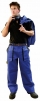 Montérkové nohavice CXS LUXY JOSEF do pása predĺžené modro/čierne