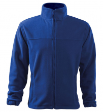 Mikina Jacket 280 pánska flís antipeeling stojačik vrecká na zips stredne modrá