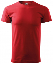 Tričko Malfini Basic 160 bavlnené krátky rukáv bezšvový strih trupu okrúhly priekrčník silikónová úprava červené