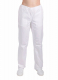 Nohavice TDX COOKY dámske pás do gumy bavlnené plátno 145g našité bočné vrecká biele