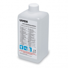 Čistiaca kvapalina UVEX na okuliare 0,5 l pre okuliarovú čistiacu stanicu 9970002 obdĺžniková plastová fľaša biela