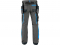 Montérkové kalhoty CXS NAOS do pasu nylon 4-way stretch do pasu kontrastní doplňky šedo-černo-modrá - pohled ze zadu - Stránka sa otvorí v novom okne