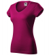 Tričko Malfini FIT V-Neck dámske vypasované priekrčník do V bavlna 180g krátky rukáv fialové