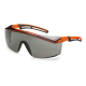 Okuliare UVEX ASTROSPEC 2.0 Supravision Excellence priezor proti slnku odolný proti poškriabaniu oranžovo/čierny rámik sivé