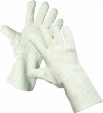 Rukavice CERVA LAPWING protirezné tepluodolne uzlíková bavlna dlhé bílé