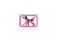 Samolepka Zákaz vstupu so psom symbol bez textu 150x105mm červeno/bielo/čierna