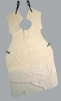 Kožená zváračská zástera PUTA dlhá delená 132x84 cm s golierom hovädzia štiepenka sivá