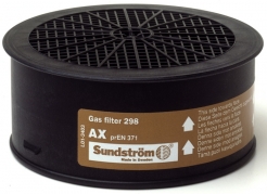 Filter Sundström AX pre rad dýchacích masiek a polomasiek SR 100, SR 900 a SR 200 proti nízkovriacim organickým plynom hnedý