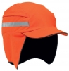 Čiapka so škrupinou PROTECTOR FB3 WINTER zateplená skrátený šilt pretiahnutá do tyla reflexné pruhy vysoko viditeľná oranžová