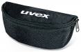 Puzdro UVEX na okuliare textilné čalúnené zapínanie zips priehradka uprostred oka na navlečenie na opasok čierne