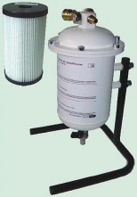 Filtračná jednotka CleanAIR® Pressure Conditioner kombinovaný filter na tlakový vzduch sa stojanom biela