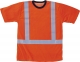 Tričko WALKER krátky rukáv funkčný úplet reflexné pruhy vysoko viditeľné oranžové veľkosť L