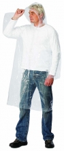 Pláštenka Cerva BURY s kapucňou voľný strih materiál polyetylén zvárané švy zapínanie na cvoky číra