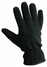 Rukavice Cerva MYNAH päťprsté šité flísové zateplené mäkkou podšívkou čierne