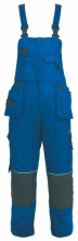 Montérkové nohavice ORION KRYŠTOF s náprsenkou modro/čierne