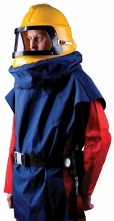 Kukla pieskovacia SCORPION lichobežníkový priezor modrá vesta z Cordury žltá