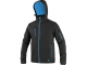Softshellová bunda CXS Durham stiahnuté rukávy vrecká na zips tmavo čierno / modrá