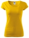 Tričko Pure 150 bavlnené dámske krátky rukáv okrúhly priekrčník priliehavé žlté
