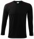 Tričko Malfini Long Sleeve 180 bavlna dlhý rukáv unisexový strih červená linka na ramenách čierne