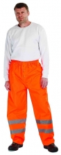 Nohavice Cerva GORDON do pásu polyester potiahnutý PU nepremokavé 2 reflexné pruhy oranžové