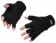 Rukavice PW KnitGlove Free akrylový úplet teplá podšívka Insulatex úpletová manžeta voľné končeky prstov čierne
