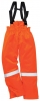 Nohavice BIZFLAME PLUS do pása s trakmi antistatické zateplené nehorľavé oranžové veľkosť XXL