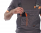 Montérkové kalhoty TEXO Contrast lacl BA-PES šedo-oranžové - detail laclu s kapsou na mobil TX12GRR - Stránka sa otvorí v novom okne
