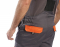 Montérkové kalhoty TEXO Contrast lacl BA-PES šedo-oranžové - detail zadní kapsy a pruženky na šlích TX12GRR - Stránka sa otvorí v novom okne