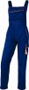 Montérkové nohavice DELTA PLUS MACH 6 Panostyle s trakmi PES/bavlna rovný strih pruženka v páse a na šlích modro/červene