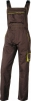 Montérkové nohavice DELTA PLUS MACH 6 Panostyle s trakmi PES/bavlna rovný strih pruženka v páse a na šlích hnedo/zelene