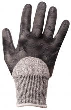 Rukavice PW CUTSAFE proti prerezaniu materiál HPPE/sklené vlákna/nitrilová pena čierno/sivé
