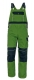 Montérkové nohavice CERVA STANMORE s náprsenkou 100 % bavlna zdvojené kolená kovové zipsy trávovozelené/čierne