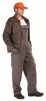 Montérkové nohavice DESMAN WINTER náprsenkové zateplené sivo/oranžové veľkosť 58 